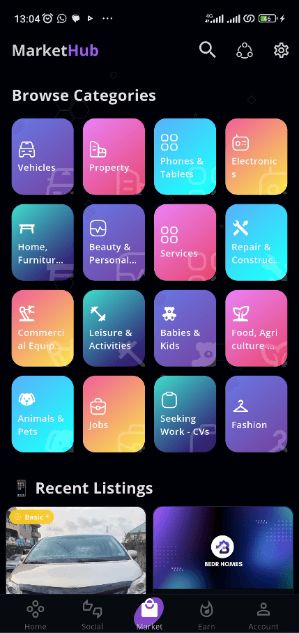 Rovenet MarketHub categories